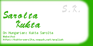 sarolta kukta business card